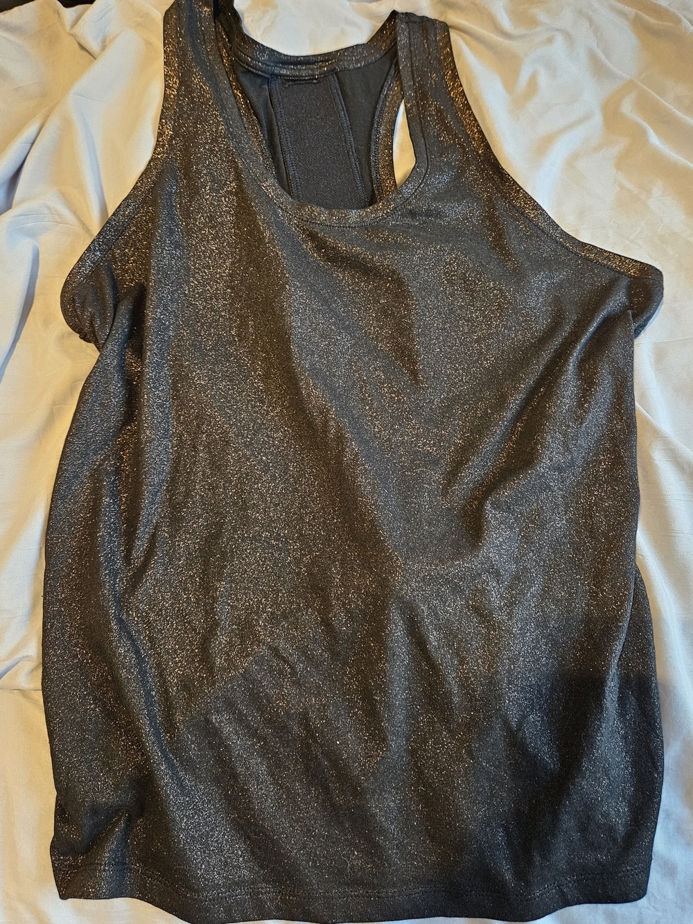 Victoria Secret Shimmery Black Racerback Tank Top